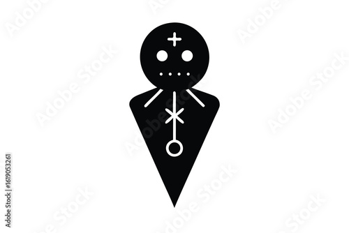 voodoo pin vector icon