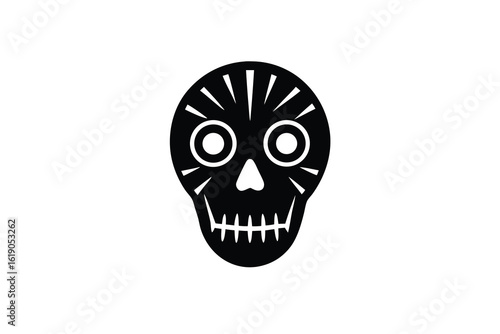 voodoo skull vector icon