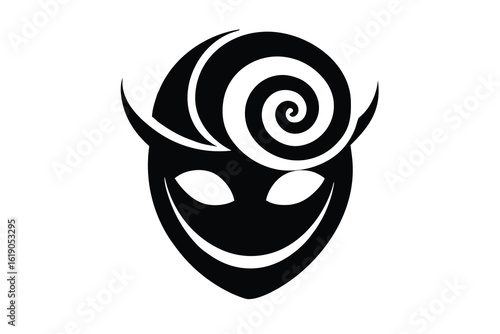 voodoo swirl mask vector icon
