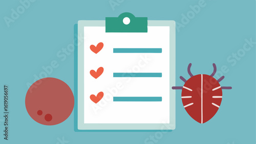 Cholesterol Risk Assessment A vector illustration representing a checklist with ticks and crosses next to various cholesterolrelated risk factors.