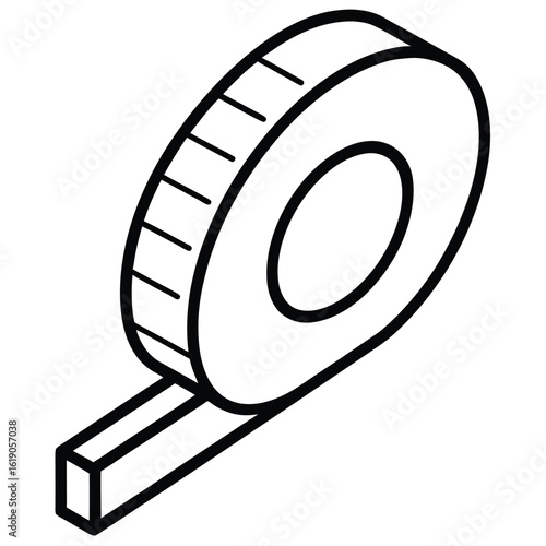 Classic retractable measuring tape with clear markings and measurements