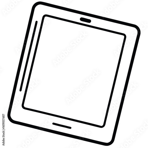 Modern tablet device displaying app interface with vibrant colors
