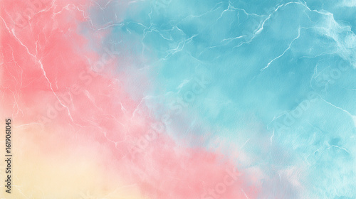 Soft Pastel Watercolor Texture Background with Blue and Pink Gradient