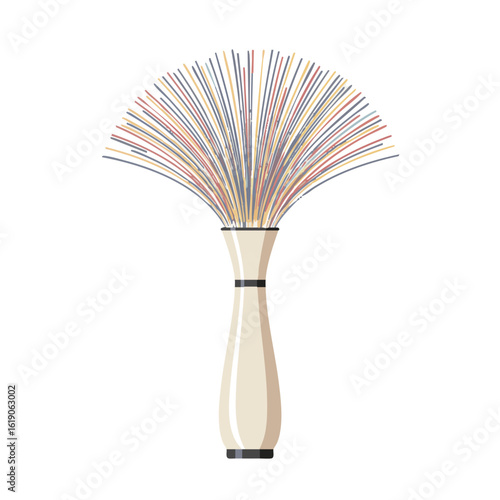 Vector illustration of fiber lamp realistic style on white background, decorative lighting