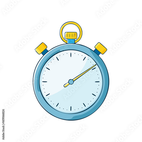 Stopwatch illustration in cartoon style