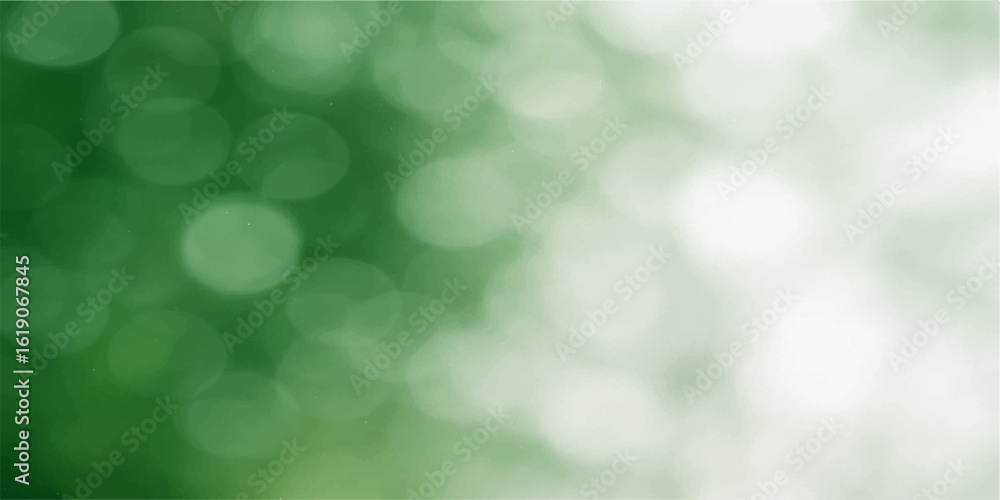 Obraz premium Soft Blurred White and Green Bokeh Light Background for Abstract Nature Design