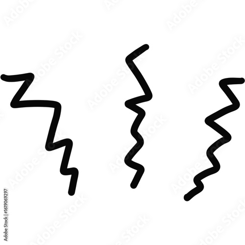 Outline Zigzag Expression Marks – Comic Accent