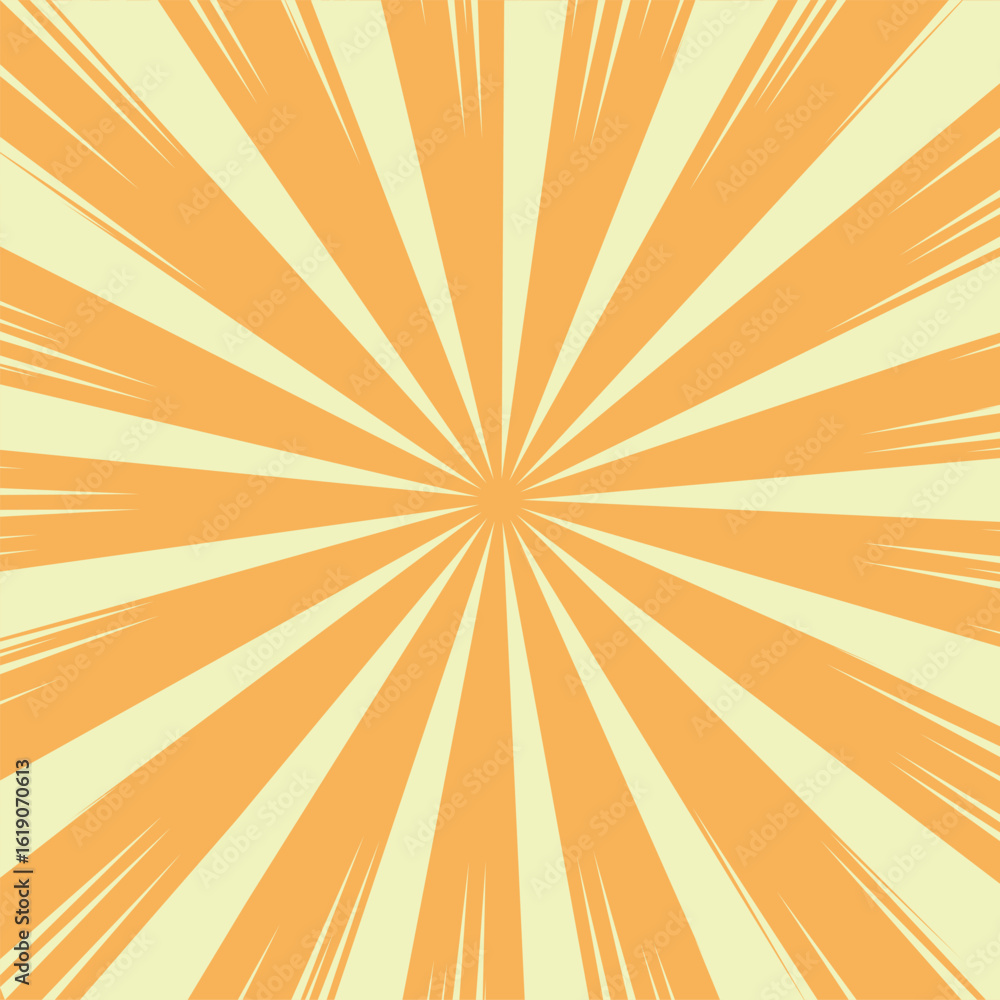Fototapeta premium Dynamic Sunburst Background Pattern with Radiant Energy Burst new 2025 trendy burst comic style background
