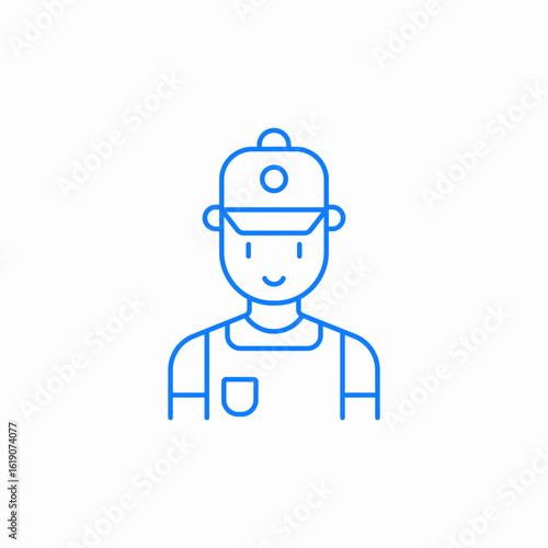 delivery person icon sign vector