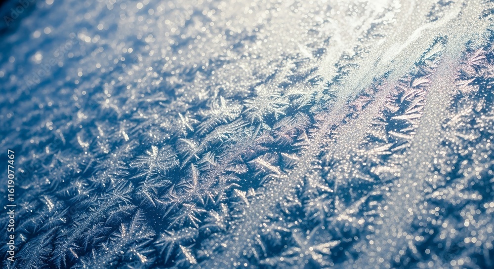 Obraz premium Ice Crystals Winter Background Frozen Texture