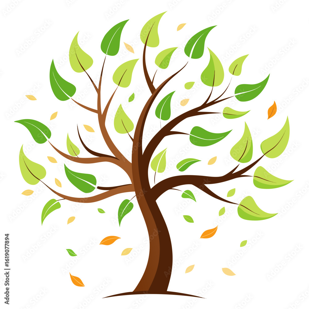 Obraz premium autumn tree with leaves