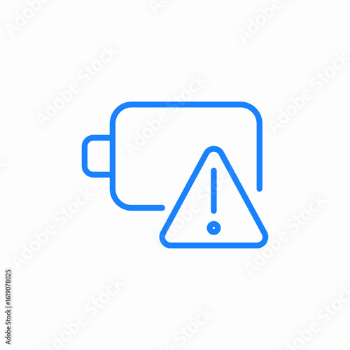 battery dying alert icon sign vector