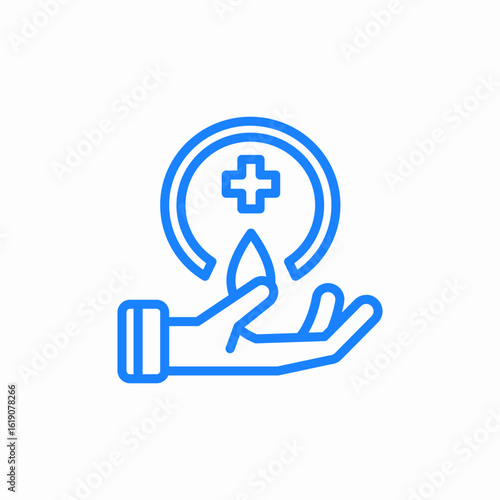 chemistry hand icon sign vector