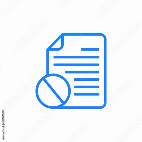 document blocked icon sign vector