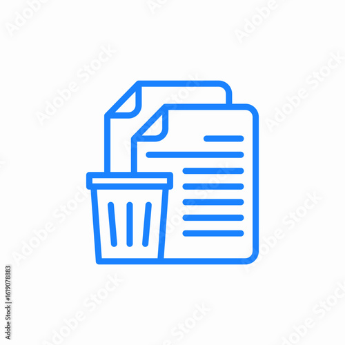 document delete icon sign vector