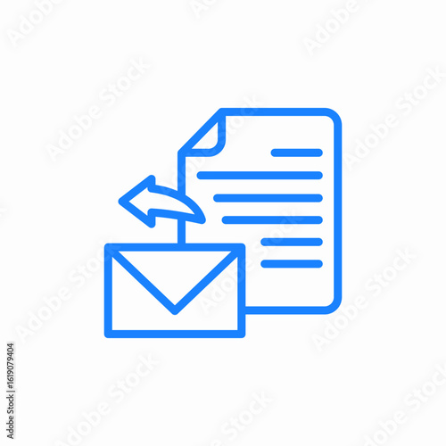 email document send icon sign vector