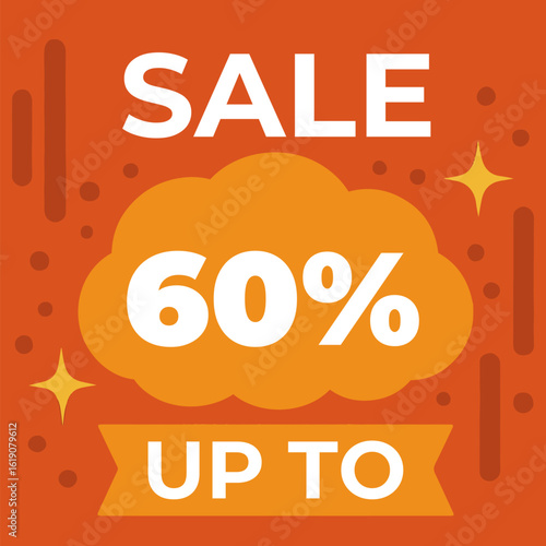 Sale up to 60% red background vector cloud
Red vector background, discount, sale, promotion