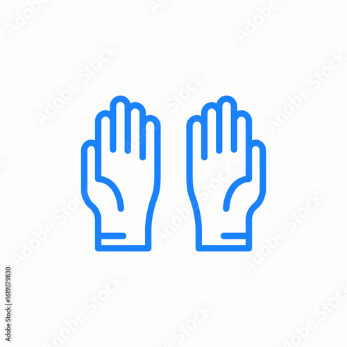 hands both icon sign vector