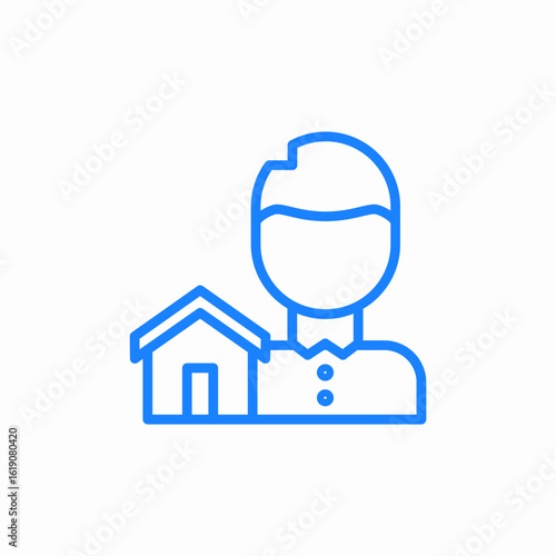 male house icon sign vector