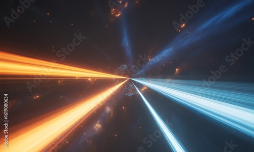Abstract Light Speed and Energy Beams in Space