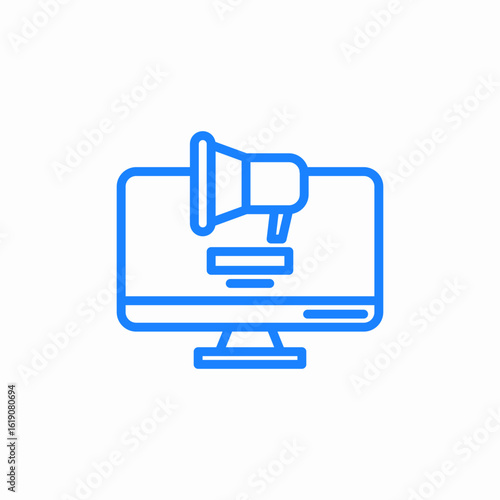 online announcement icon sign vector
