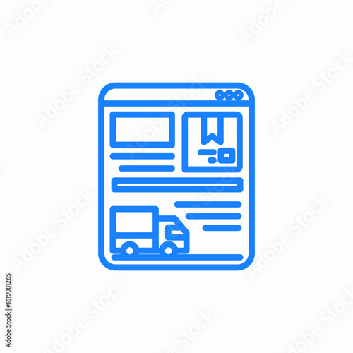 tracking waybill cmr icon sign vector