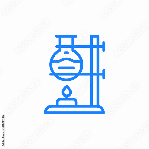 tube chemistry burning experiment icon sign vector