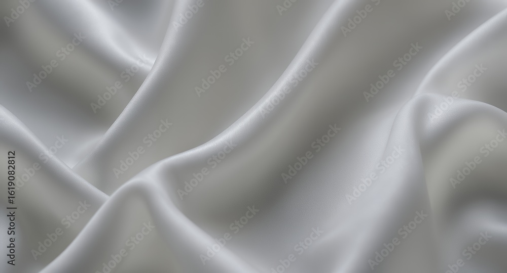 Obraz premium Smooth flowing white silk fabric background
