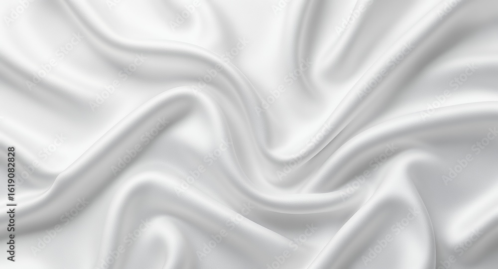 Smooth White Satin Fabric Background Smooth White Satin Fabric Background