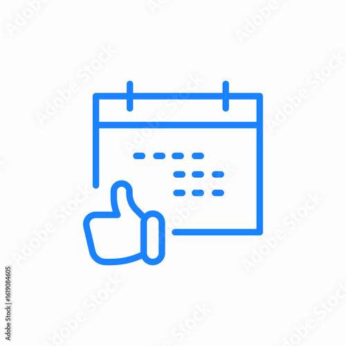 approved date icon sign vector