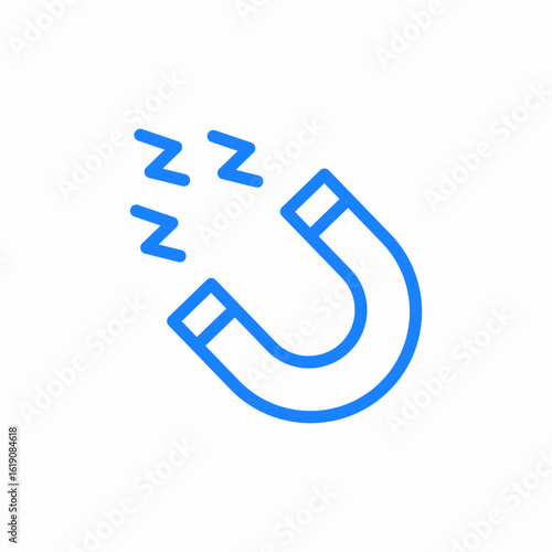 attaching magnet icon sign vector