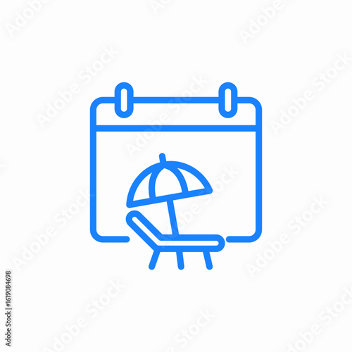 beach vacation day icon sign vector