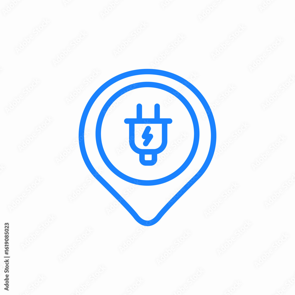 Obraz premium charging station location icon sign vector