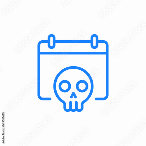 dangerous death day icon sign vector