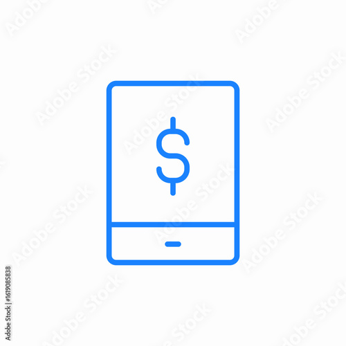 dollar smartphone icon sign vector