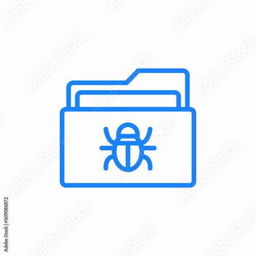 malware infected file icon sign vector