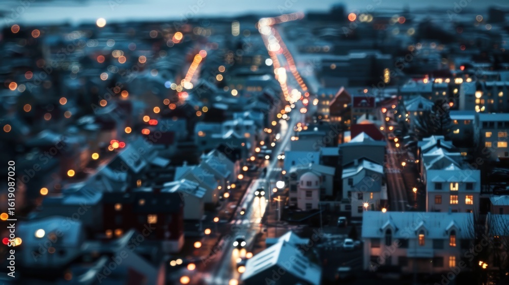 Fototapeta premium City street at night