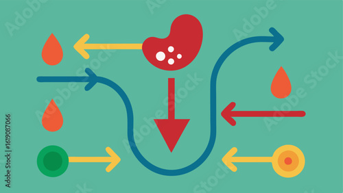 Detoxification Flow A diagram showing toxins in the body being released with arrows indicating movement through vessels enhanced by infrared therapy.