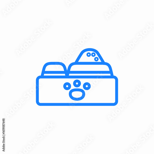 pet food bowls icon sign vector