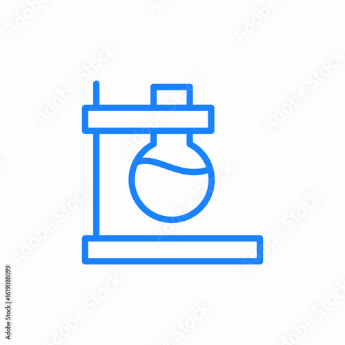 round flask on stand icon sign vector
