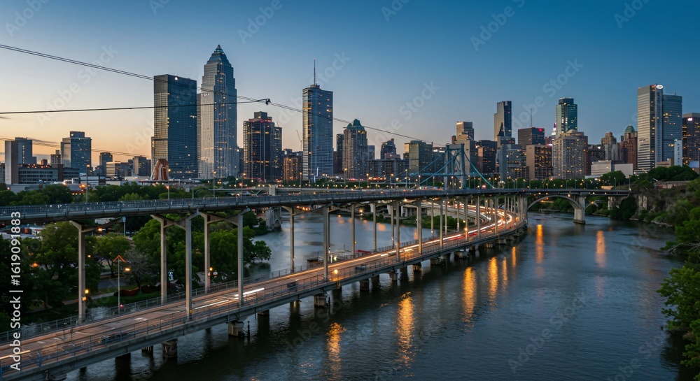 Fototapeta premium a bridge over a river