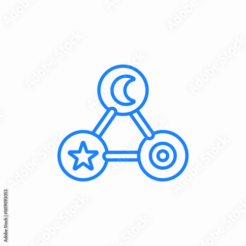 celestial mechanism icon sign vector
