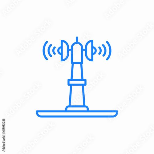 cellular network tower icon sign vector