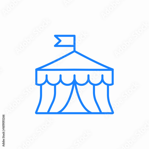circus tent icon sign vector