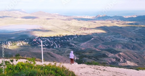 hiking in the mountains Crimea, Russia 
