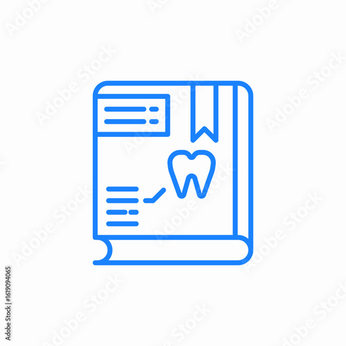 dentistry book icon sign vector