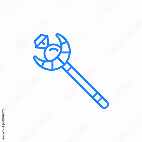 divination wand icon sign vector