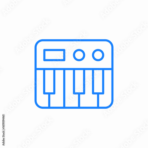 electronic keyboard icon sign vector