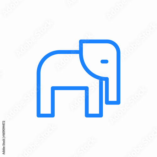 elephant animal icon sign vector