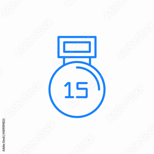 fifteen kilos icon sign vector